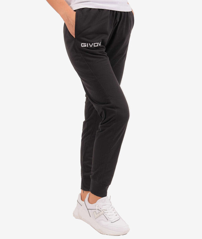 PANTA COTONE KING LOGO SMALL NERO