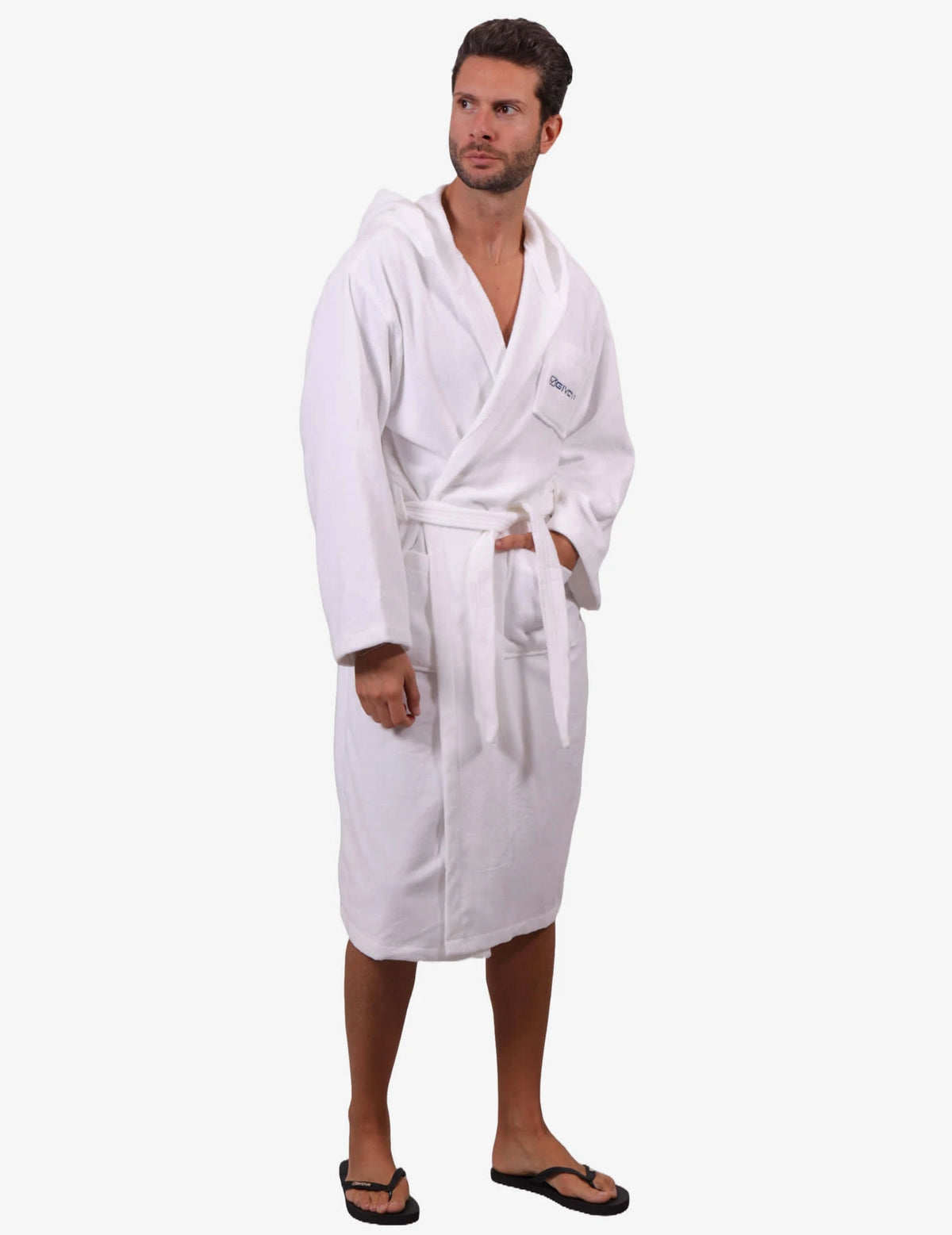 Халат ACCAPPATOIO SCATOLATO 100% COTTON SPUGNA бяло
