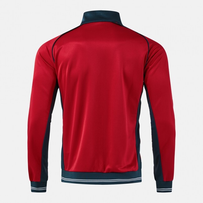 VINTAGE ECO RETRO FULL ZIP SWEATSHIRT RED DARK NAVY RED-NAVY