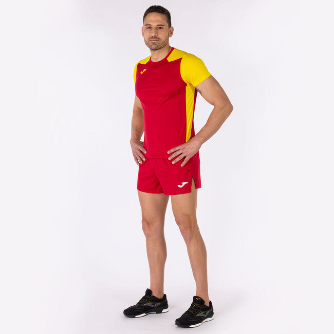 T-SHIRT RECORD II RED-YELLOW