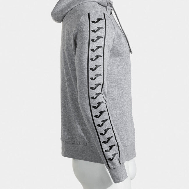 ICONO STREET ZIP-UP HOODIE LIGHT GRAY BLACK GREY
