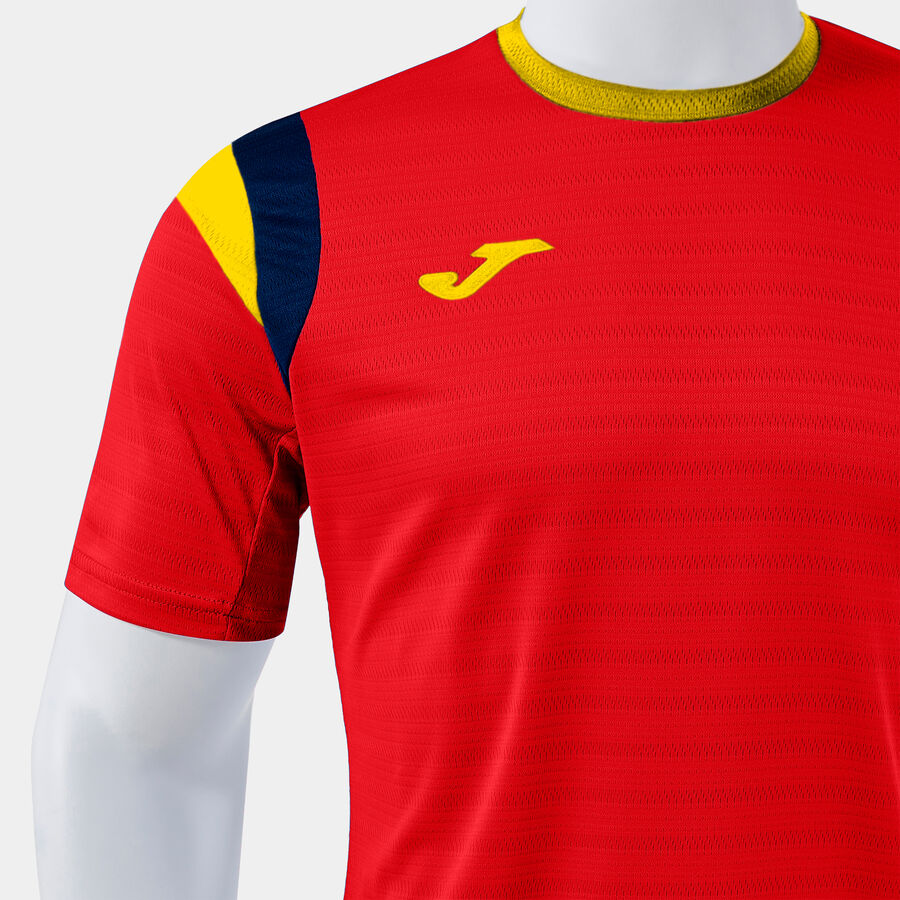 Тениска TERRA SHORT SLEEVE T-SHIRT фуксия - червено жълто