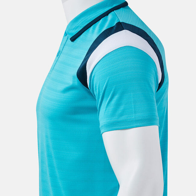 TERRA SHORT SLEEVE POLO FLUOR TURQUOISE DARK NAVY FLUOR TURQUOISE