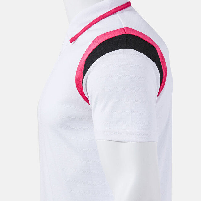 TERRA SHORT SLEEVE POLO WHITE FUCHSIA WHITE