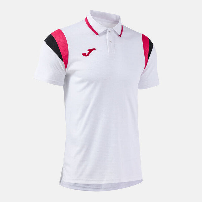 TERRA SHORT SLEEVE POLO WHITE FUCHSIA WHITE