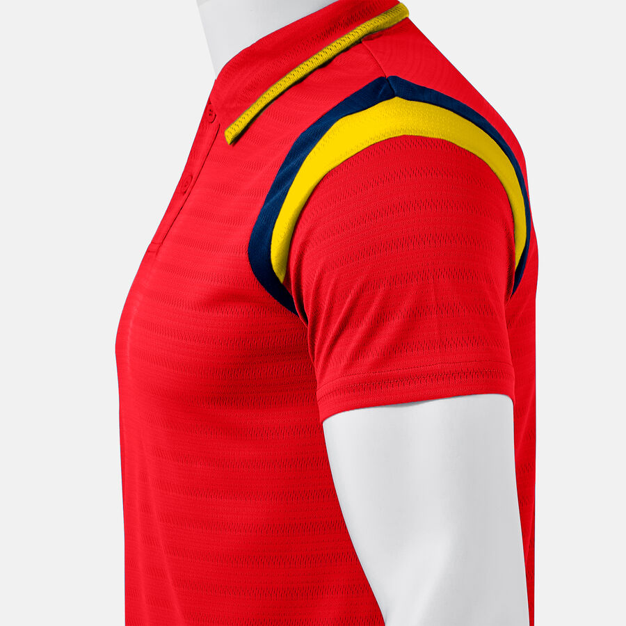 Поло блуза TERRA SHORT SLEEVE POLO тъмно морско синьо - червено жълто