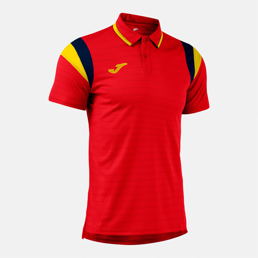 Поло блуза TERRA SHORT SLEEVE POLO тъмно морско синьо - червено жълто