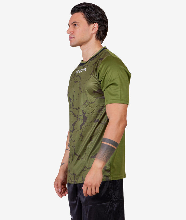 SHIRT GRAFITE INTERLOCK VERDE MILITARE