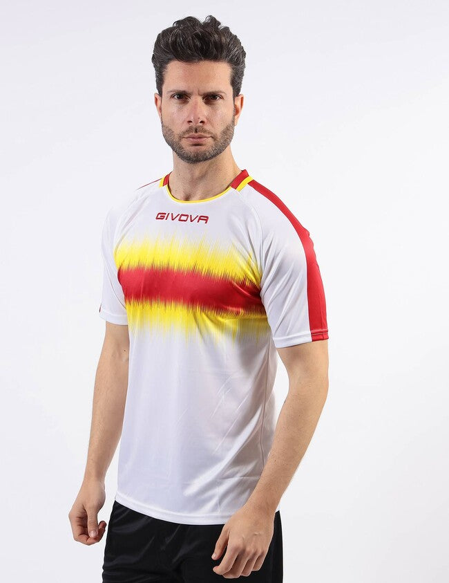 SHIRT RADIO INTERLOCK ROSSO/GIALLO
