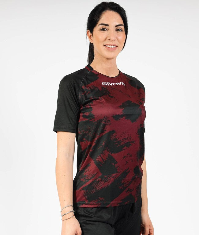SHIRT ART INTERLOCK M/C GRANATA/NERO