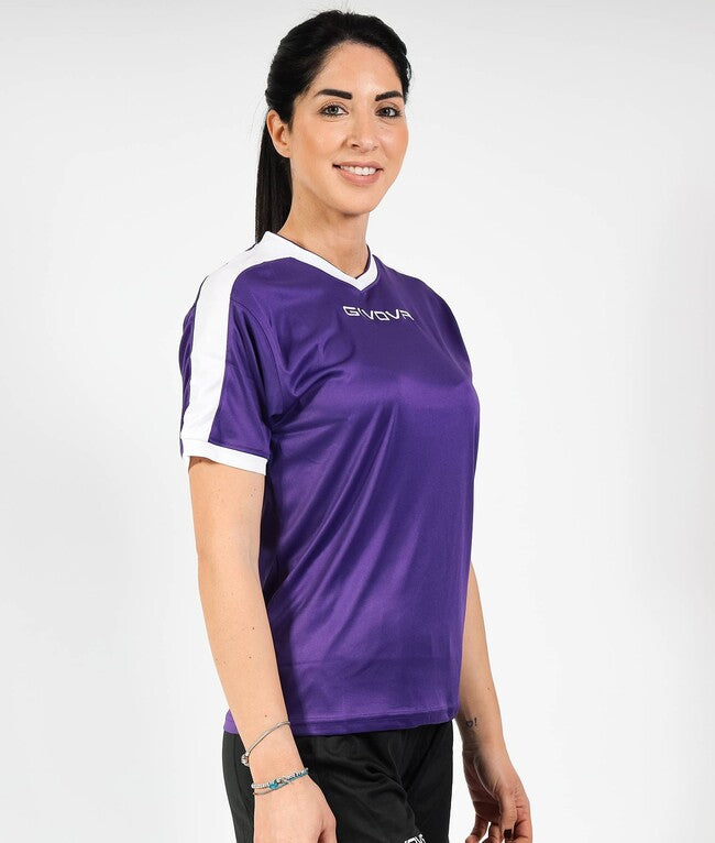 SHIRT REVOLUTION INTERLOCK VIOLA/BIANCO