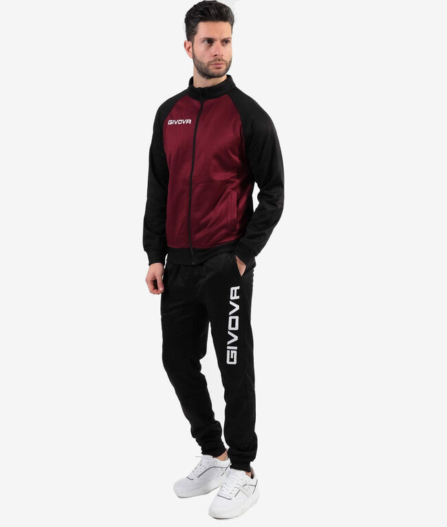 TUTA CUBA POLARFLEECE GRANATA/NERO