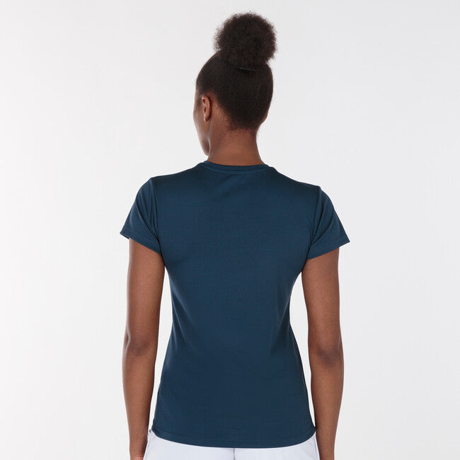 S/S T-SHIRT COMBI NAVY BLUE WOMEN BLACK