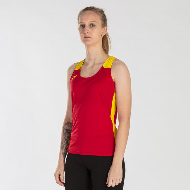 T-SHIRT RECORD II RED-YELLOW