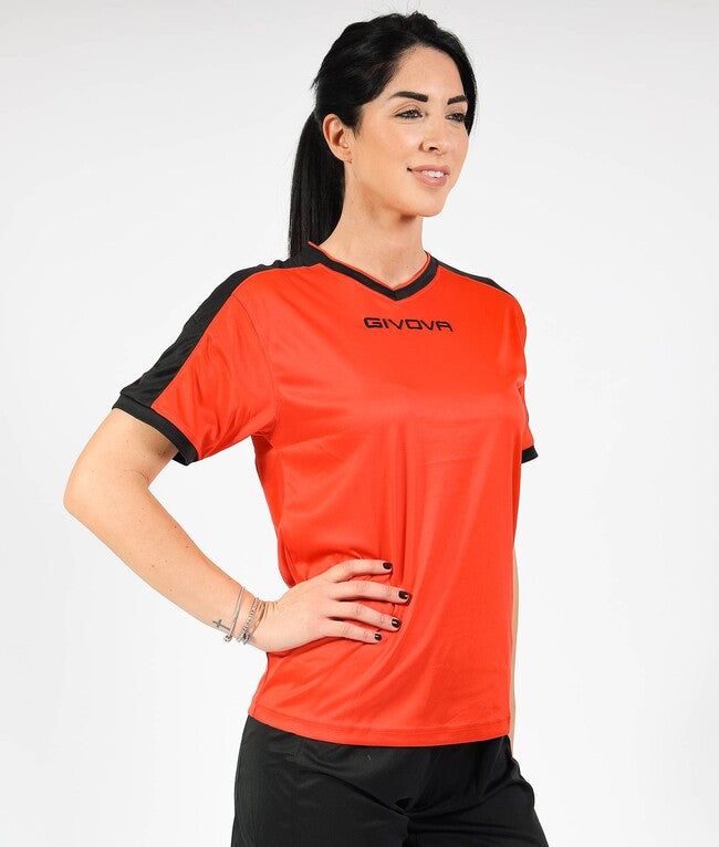 SHIRT REVOLUTION INTERLOCK ARANCIO/NERO