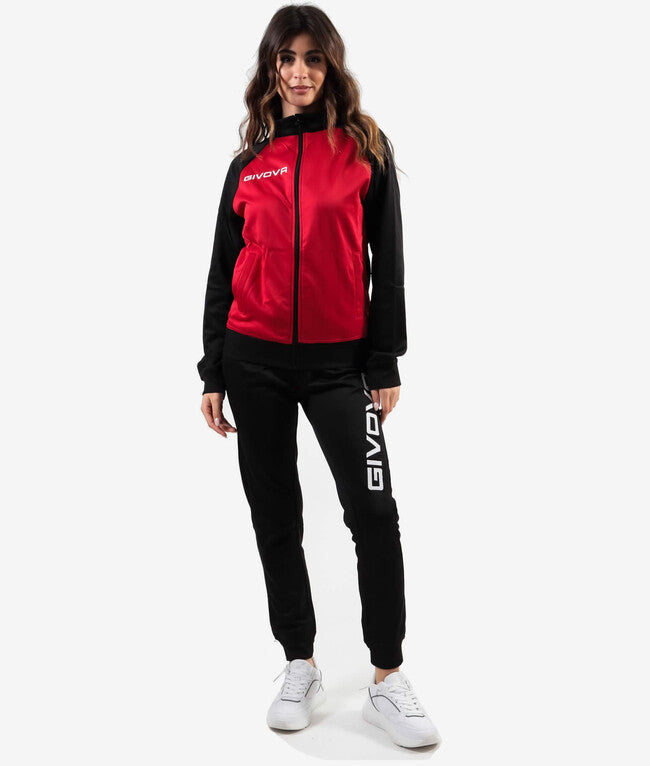 TUTA CUBA POLARFLEECE ROSSO/NERO
