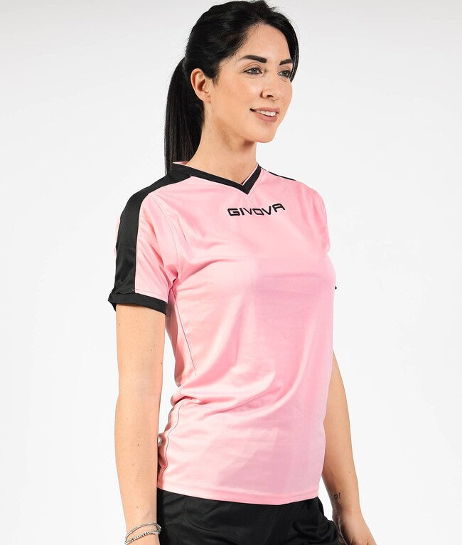 SHIRT REVOLUTION INTERLOCK ROSA/NERO