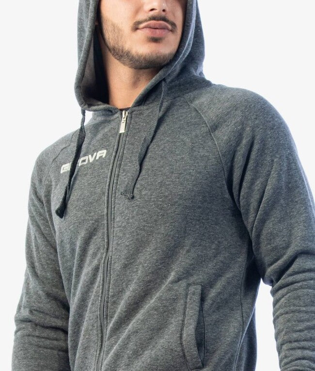 TUTA KING FELPA GRIGIO SCURO/NERO