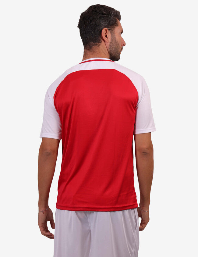 SHIRT DAMA INTERLOCK BIANCO/ROSSO