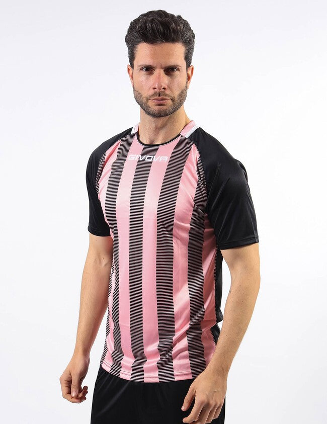 SHIRT TRATTO INTERLOCK ROSA/NERO