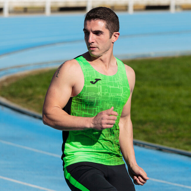 SLEEVELESS T-SHIRT ELITE VIII NEGRO-VERDE FLUOR