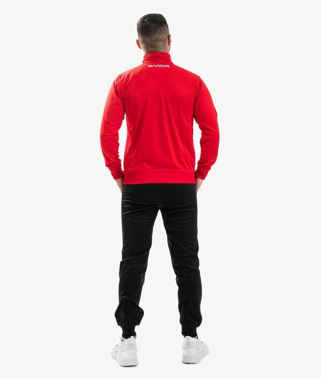 TUTA GIVOVA ONE FULL ZIP POLARFLEECE ROSSO/NERO