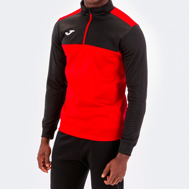SWEATSHIRT WITH ZIP WINNER RED-BLACK RED-BLACK