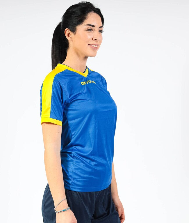 SHIRT REVOLUTION INTERLOCK AZZURRO/GIALLO