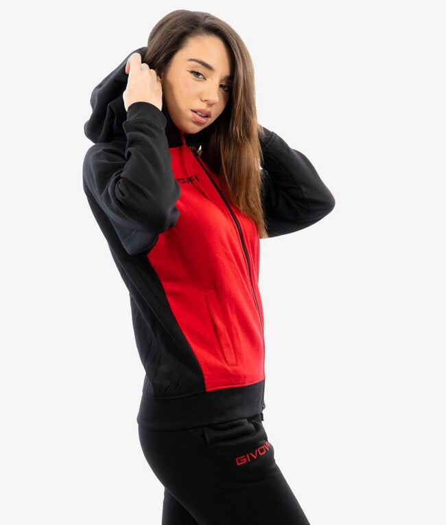 TUTA SUPER KING FELPA ROSSO/NERO