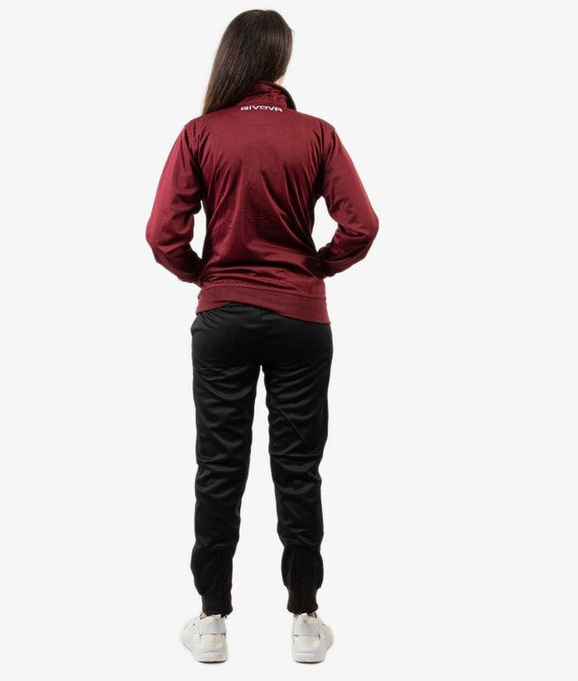 TUTA GIVOVA ONE FULL ZIP POLARFLEECE GRANATA/NERO