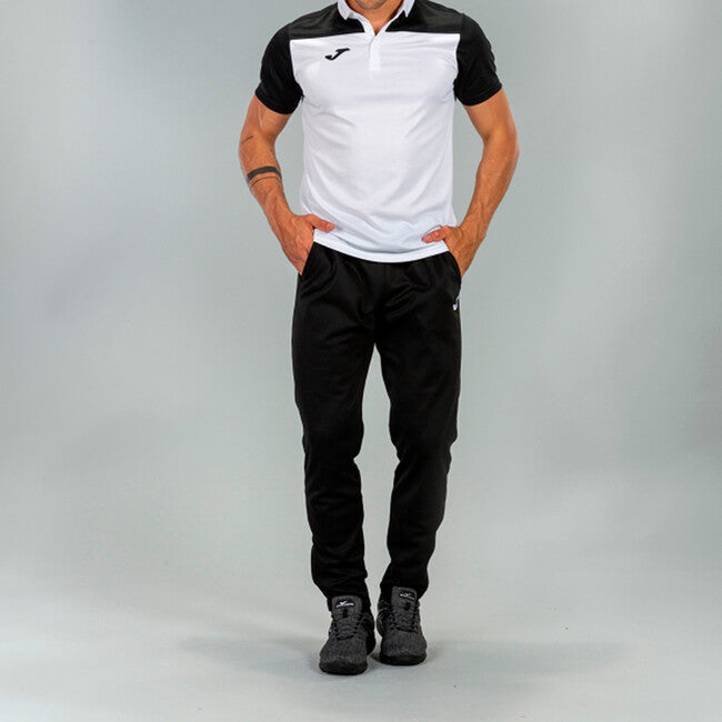 COMBI POLO SHIRT WHITE-BLACK S/S WHITE-BLACK