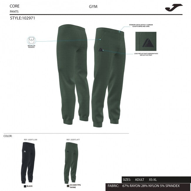 INDOOR GYM LONG PANTS BLACK BLACK