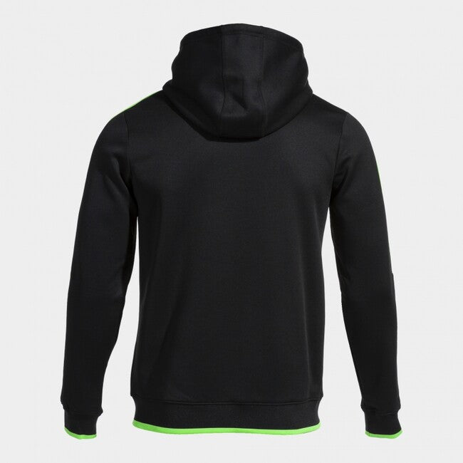 OLIMPIADA ZIP-UP HOODIE BLACK FLUOR GREEN NEGRO-VERDE FLUOR