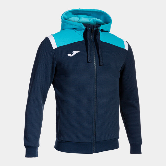 TOLEDO  ZIP-UP HOODIE NAVY FLUOR TURQUOISE NAVY