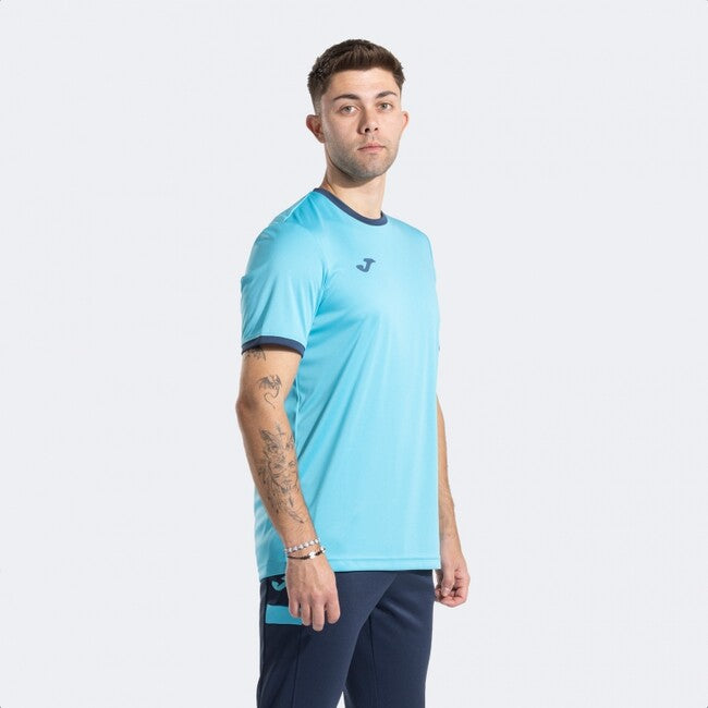 COMBI PREMIUM SHORT SLEEVE T-SHIRT FLUOR TURQUOISE NAVY BLUE FLUOR TURQUOISE