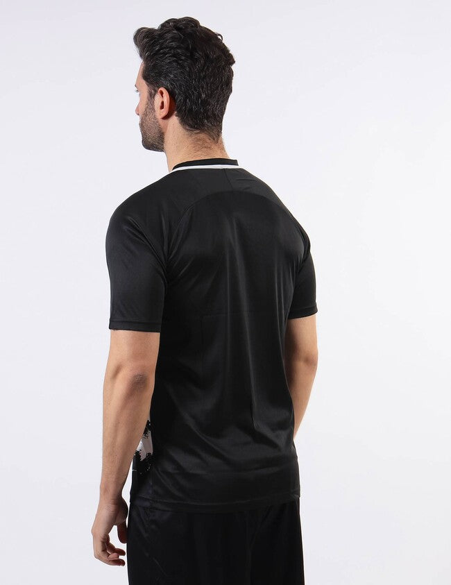 SHIRT ART INTERLOCK M/C BIANCO/NERO
