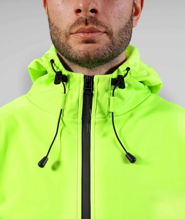 GIUBBOTTO SOFT SHELL GIALLO FLUO/NERO