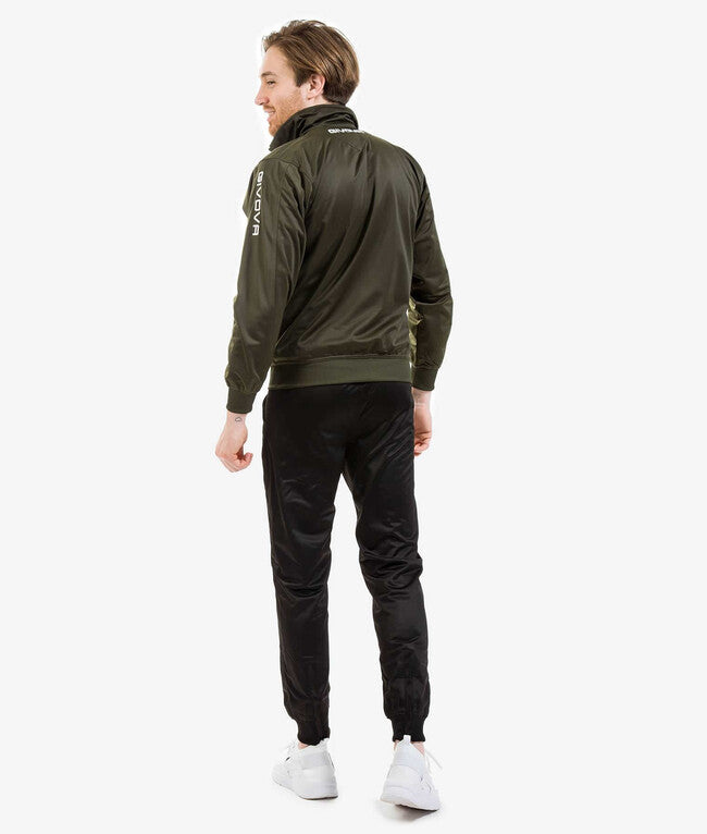 TUTA VISA TRIACETATO VERDE MILITARE/NERO