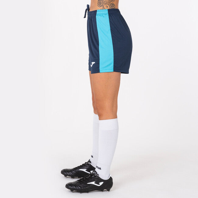 NAVY TURQUOISE FLUORO MAXI SHORTS NAVY-TURQUOISE