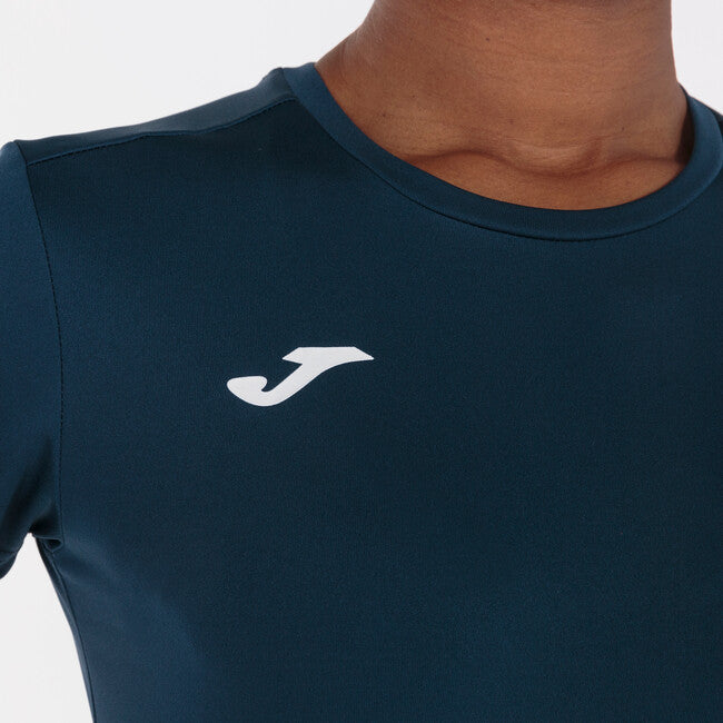 S/S T-SHIRT COMBI NAVY BLUE WOMEN BLACK