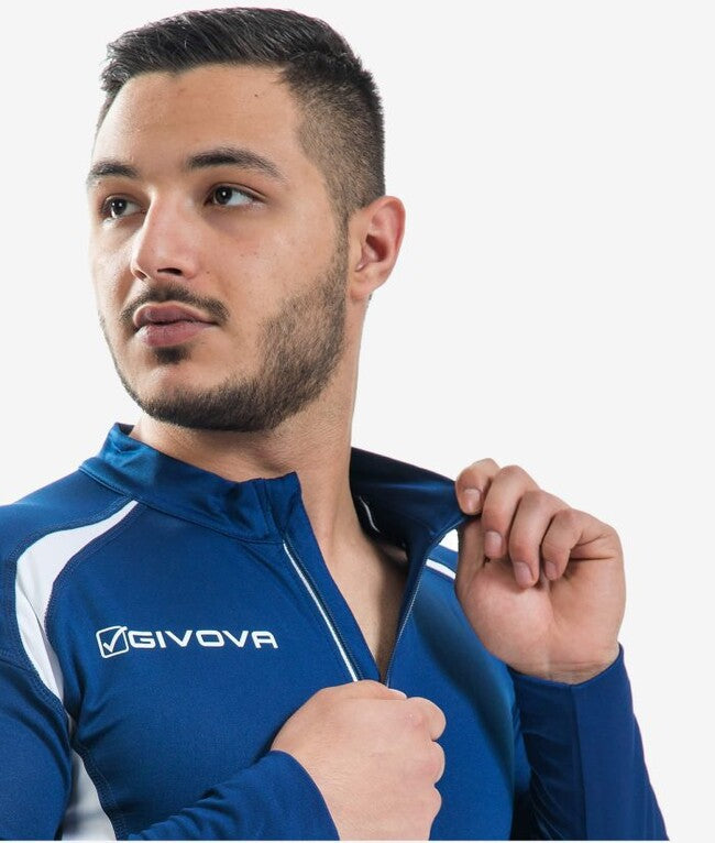 RUNNING LONG SHIRT BLU