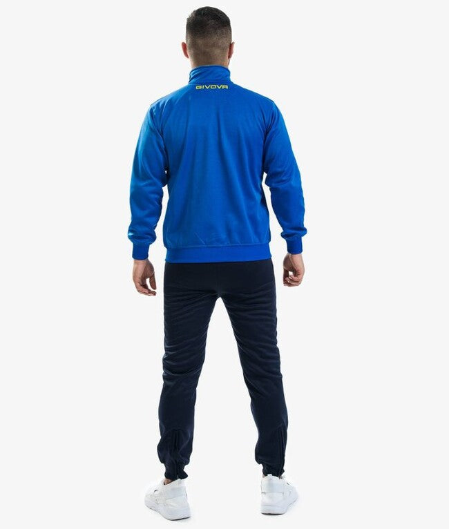 TUTA GIVOVA ONE FULL ZIP POLARFLEECE AZZURRO/GIALLO