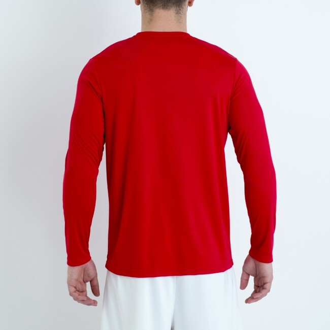 T-SHIRT COMBI RED L/S RED
