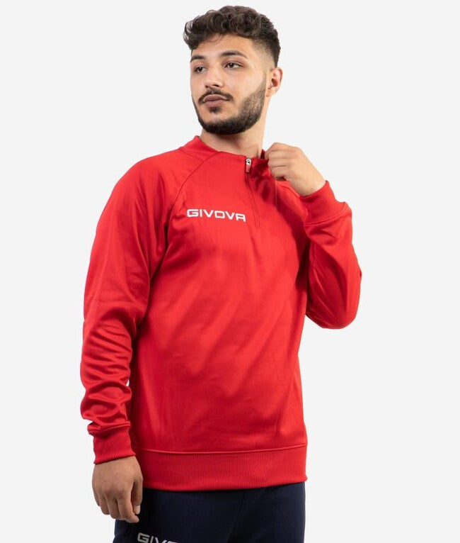 MAGLIA POLARFLEECE TECNICA (HALF ZIP) 500 ROSSO
