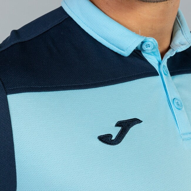 COMBI POLO SHIRT LIGHT BLUE-NAVY S/S SKY BLUE-NAVY