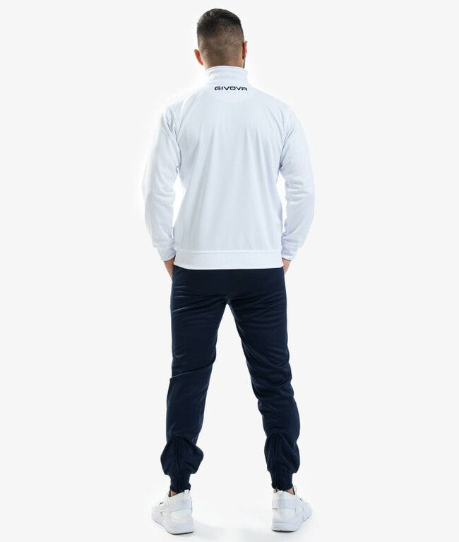 TUTA GIVOVA ONE FULL ZIP POLARFLEECE BIANCO/BLU