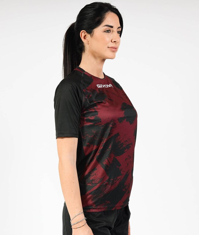 SHIRT ART INTERLOCK M/C GRANATA/NERO