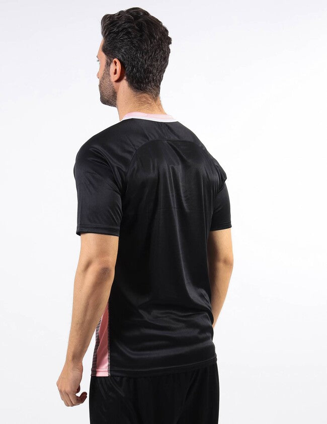 SHIRT TRATTO INTERLOCK ROSA/NERO