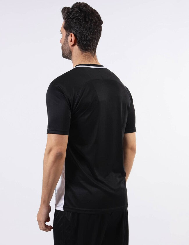 SHIRT STRIPE  M/C INTERLOCK BIANCO/NERO