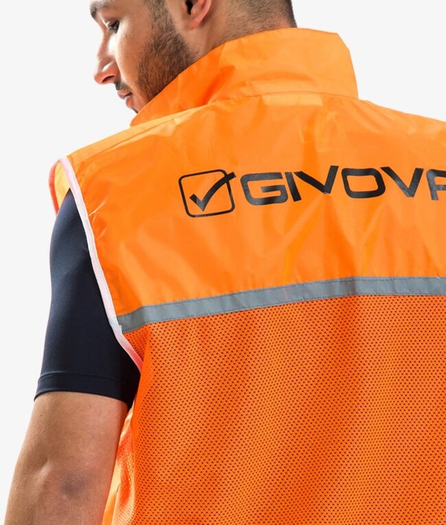CASACCA RUNNING ARANCIO FLUO/NERO